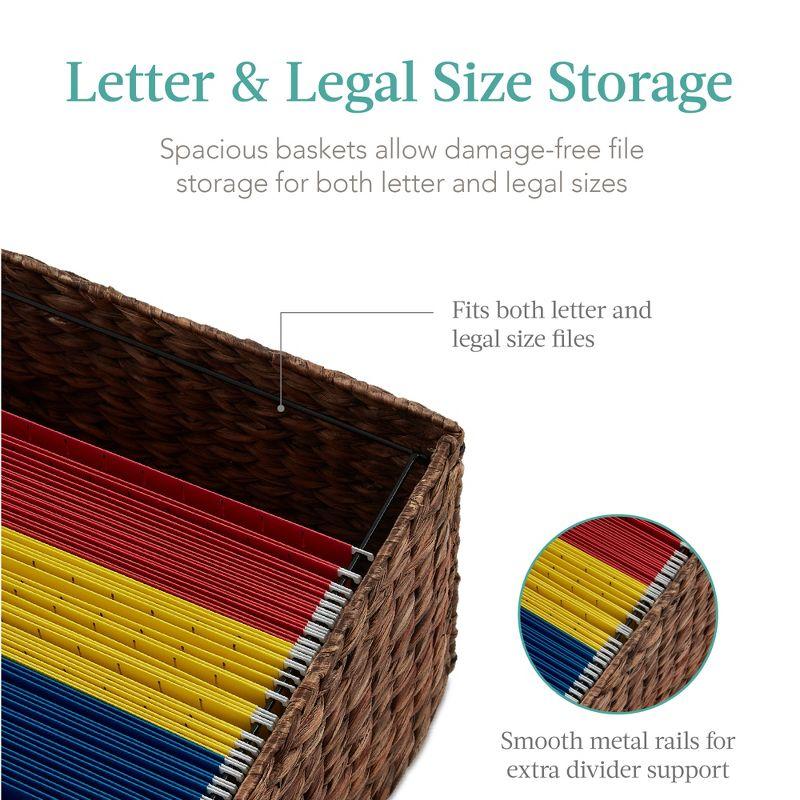 Vertical Mobile Legal Size File Cabinet with Rubberwood Frame