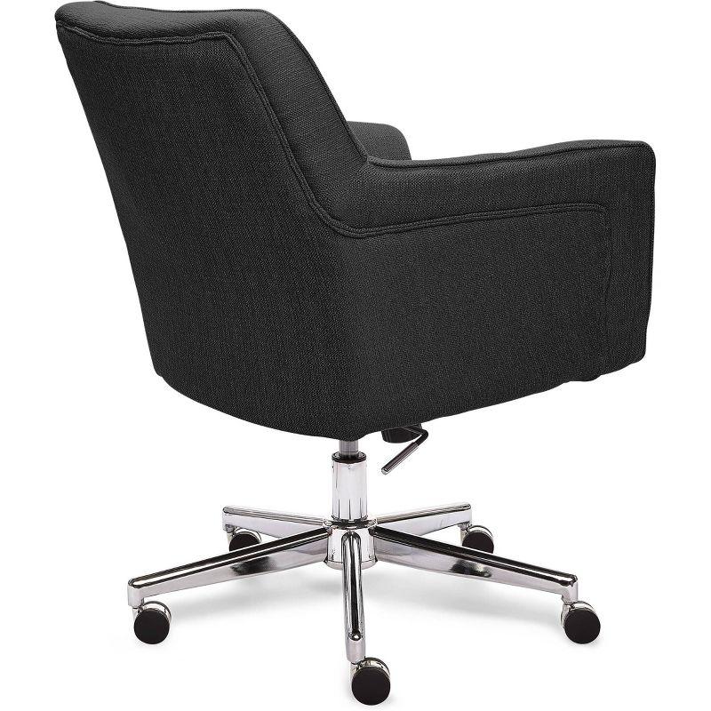Style Ashland Home Office Chair Inviting Graphite - Serta: Mid-Century, Tufted, Adjustable
