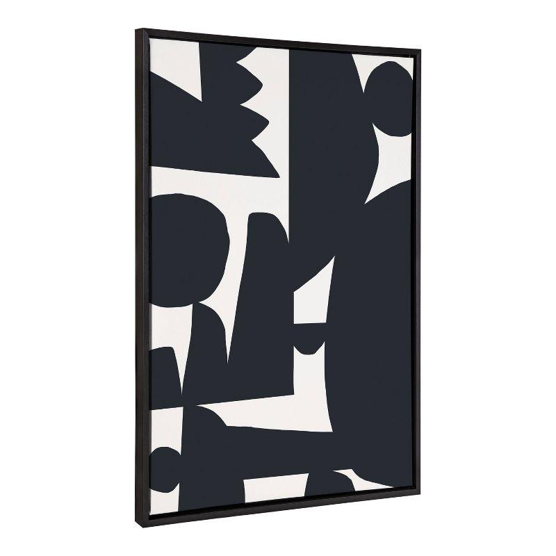 Quiet Jungle Black and White Abstract Canvas Art