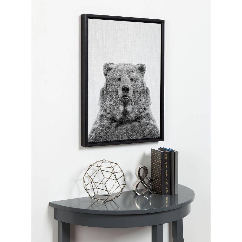 18" x 24" Sylvie Bear Framed Canvas by Simon Te Tai - Kate & Laurel All Things Decor