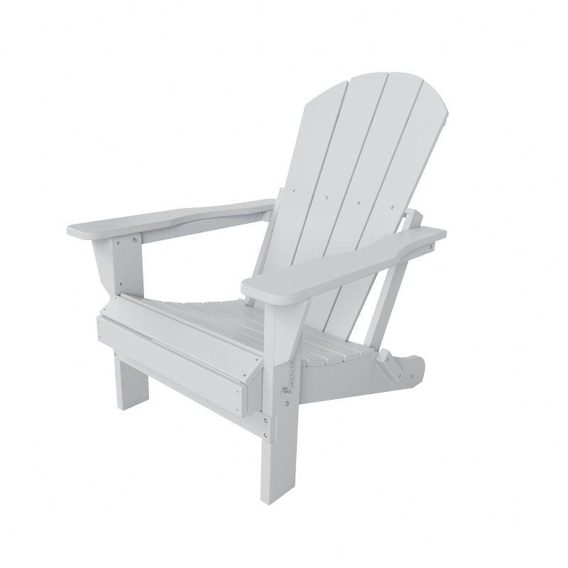 WestinTrends Malibu HDPE Outdoor Patio Folding Poly Adirondack Chair