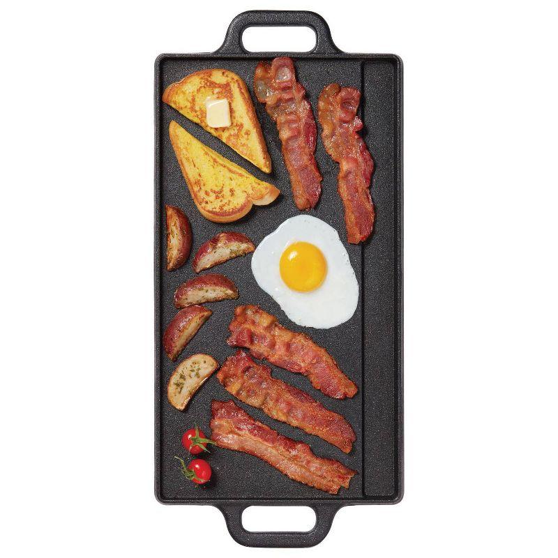 Black Cast Iron Reversible Grill and Griddle