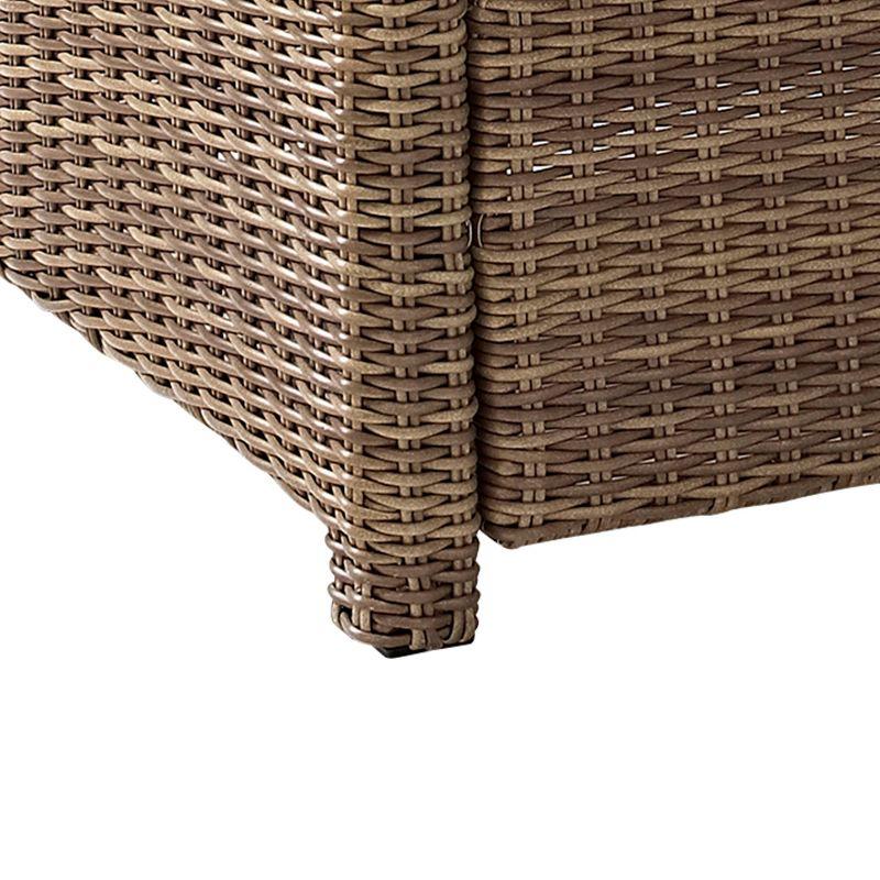 Bradenton 3-Piece Brown Wicker Outdoor Seating Set with Sand Cushions