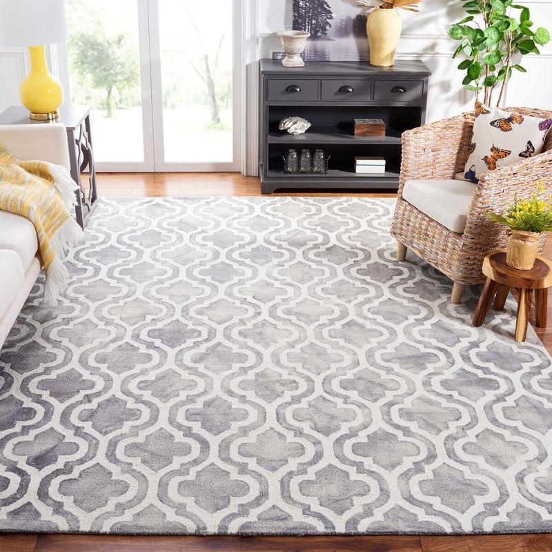 Dip Dye DDY537 Hand Tufted Indoor Area Rug - Grey/Ivory - 9'x12' - Safavieh