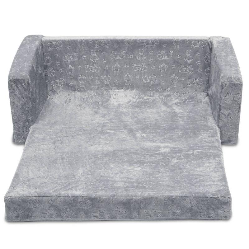 Serta Perfect Sleeper Extra Wide Comfy 2-in-1 Convertible Sofa to Lounger - Gray