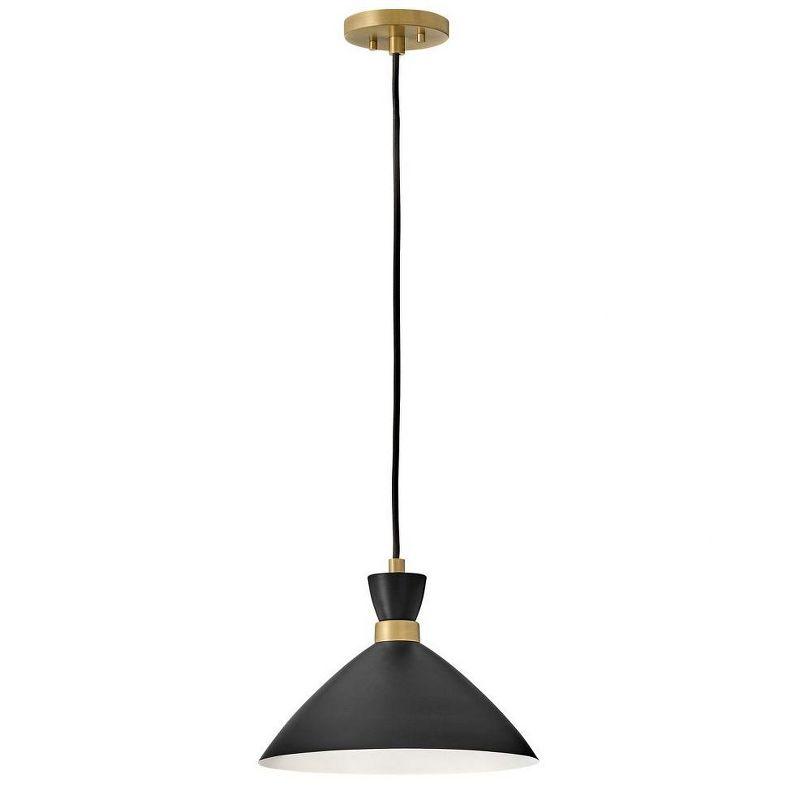 Lark Simon 1 - Light Pendant in  Black/Heritage Brass