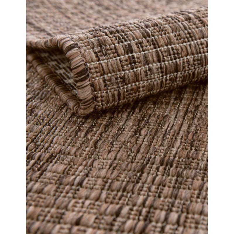 Versatile Light Brown 4' x 6' Synthetic Outdoor Rug