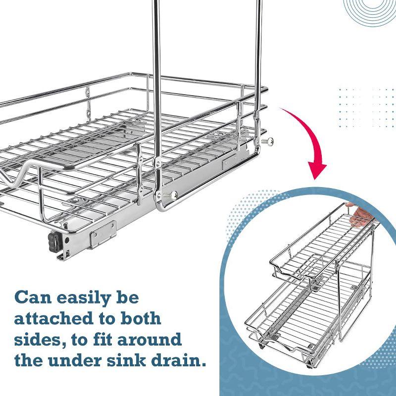 Hold N' Storage - 2 Tiers Under the Sink Organizer and Storage Pull Out - 11" W x 21" D