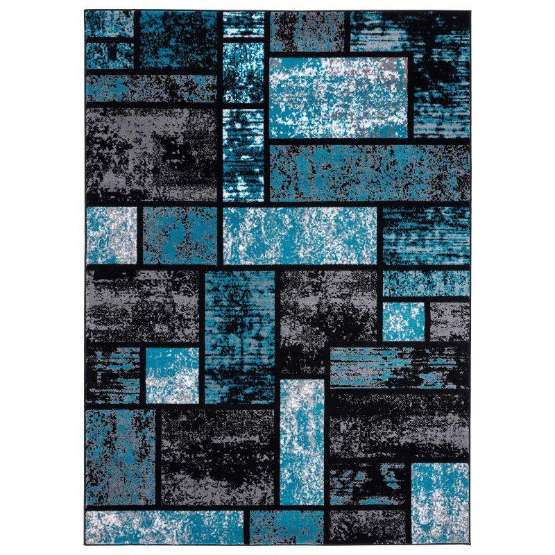 Luxe Weavers Geometric Squares Modern Colorblock Area Rug