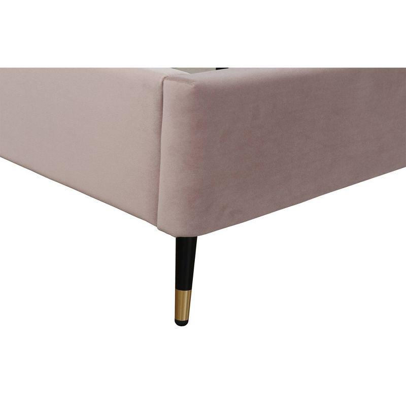 Manhattan Comfort Crosby Modern Velvet Upholstered Bed