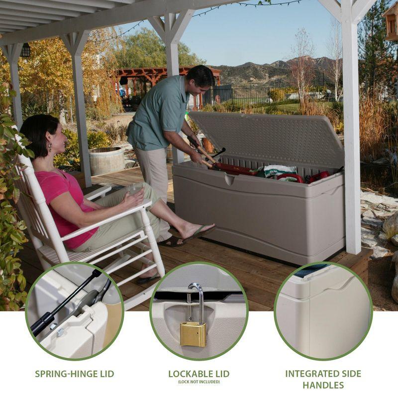 Lifetime Lifetime 60'' W 130 Gallons Water Resistant Polyethylene Plastic Lockable Deck Box
