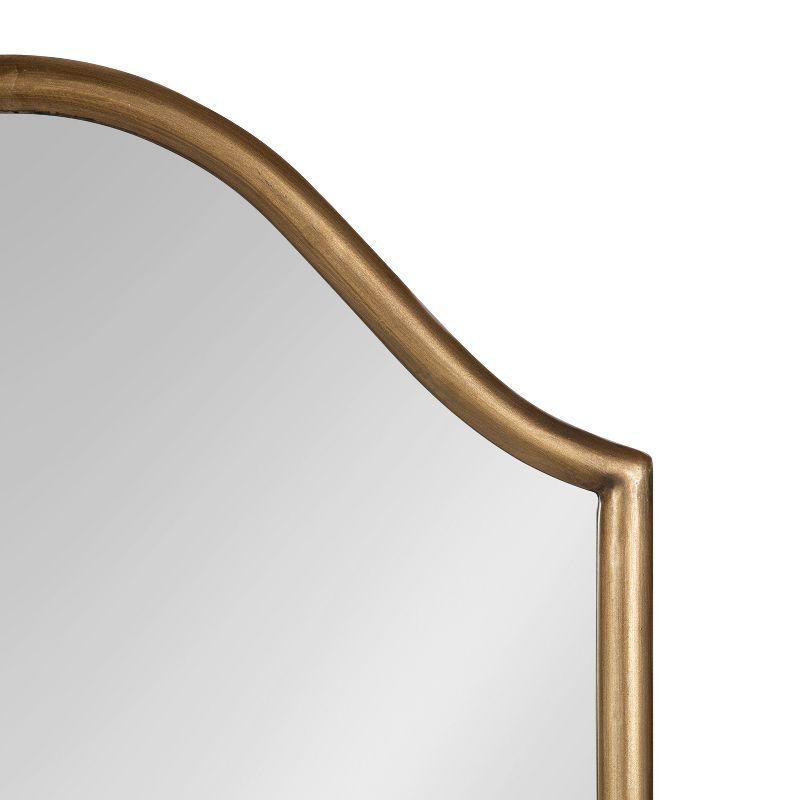 Gold Scalloped Arched Wall Mirror, 18x24