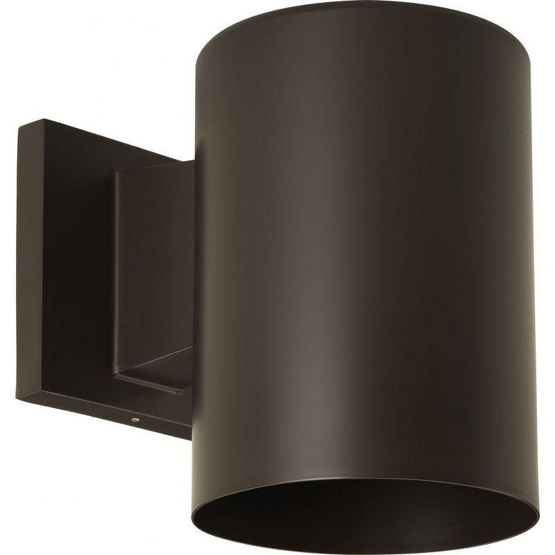 Progress Lighting, Cylinder Collection, 1-Light Wall Light, Antique Bronze, Porcelain Shade