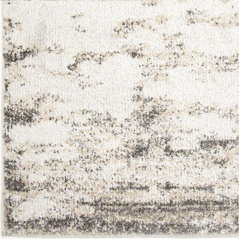 Gray Abstract Handmade Tufted 7x10 Stain-Resistant Rug