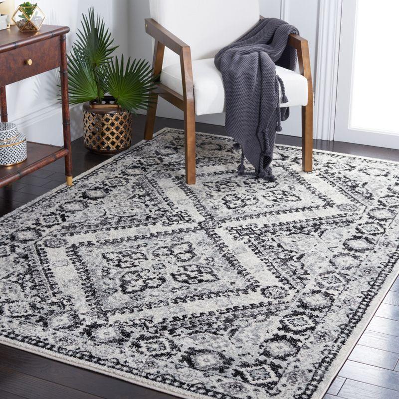 Tulum TUL280 Power Loomed Area Rug - Ivory/Black - 5'3"x7'6" - Safavieh.