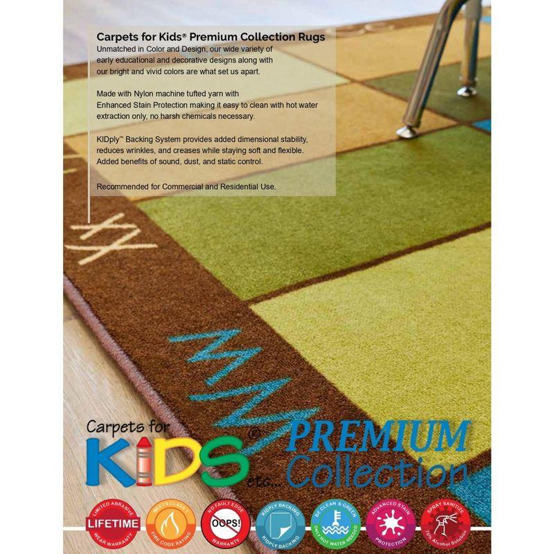 Rainbow Rows Seating Premium Tufted Multi Color Area Rug