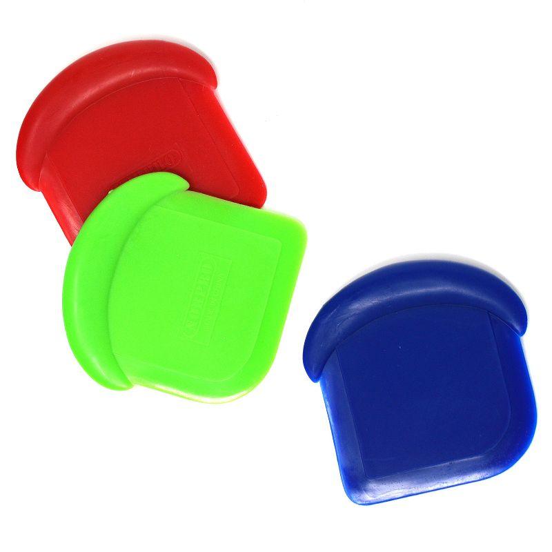 Norpro 3-Piece Red, Blue, Green Nylon Scraper Set