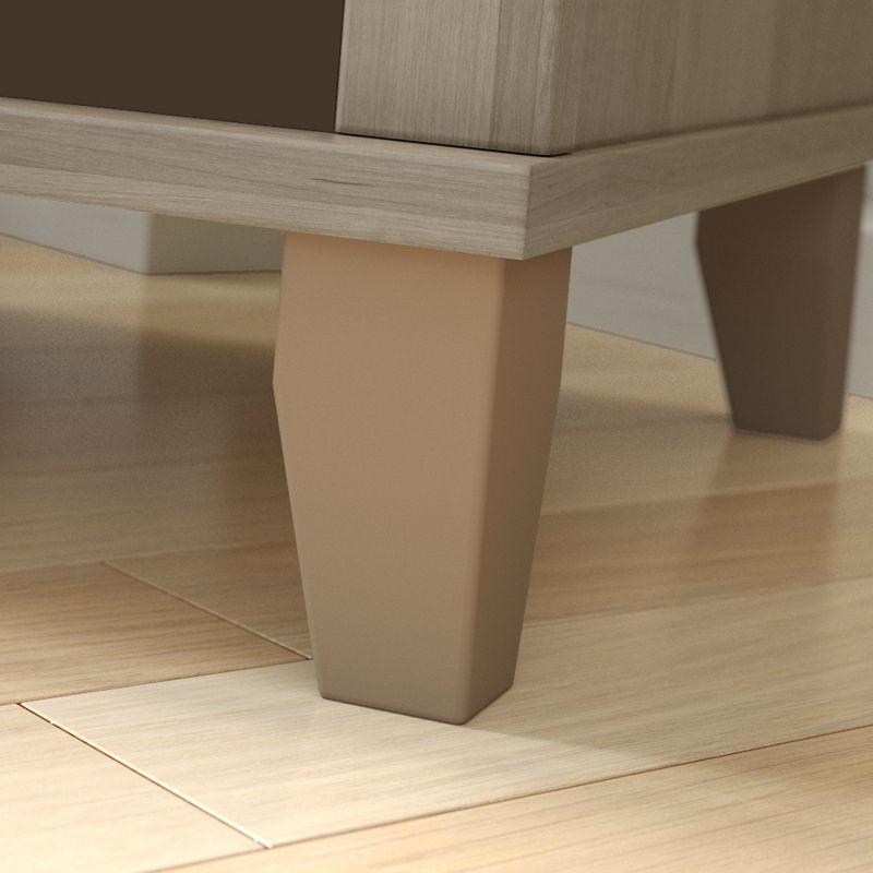 Bush Furniture Somerset Nightstand In Ash Gray: Contemporary Design with Satin Nickel Hardware
