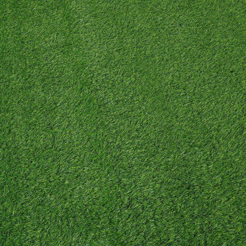 World Rug Gallery Artificial Turf Solid Grass Indoor Outdoor Area Rug