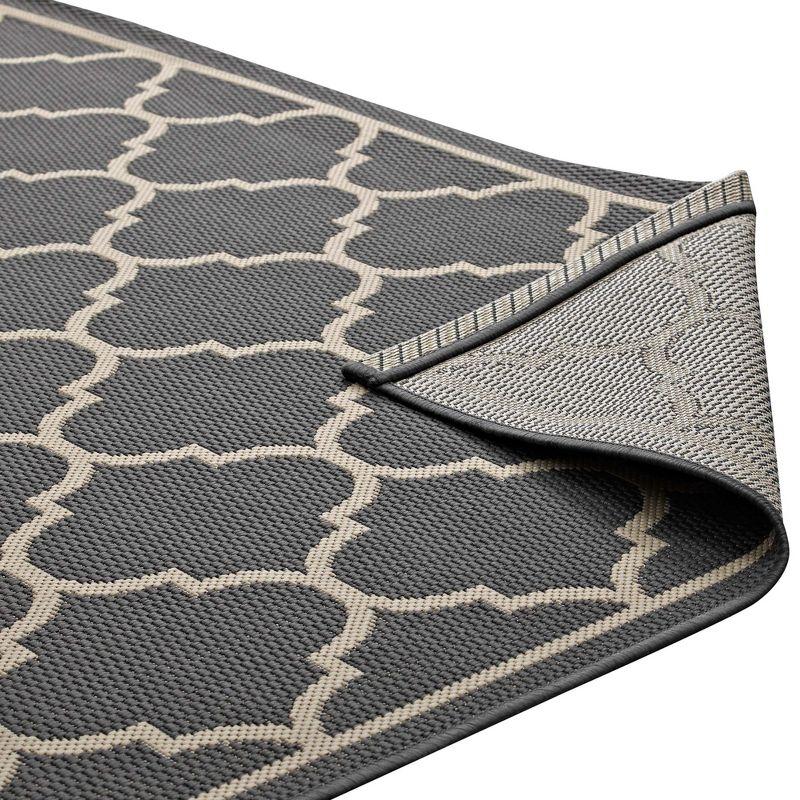 Modway Avena Moroccan Quatrefoil Trellis 9x12 Indoor and Outdoor Area Rug