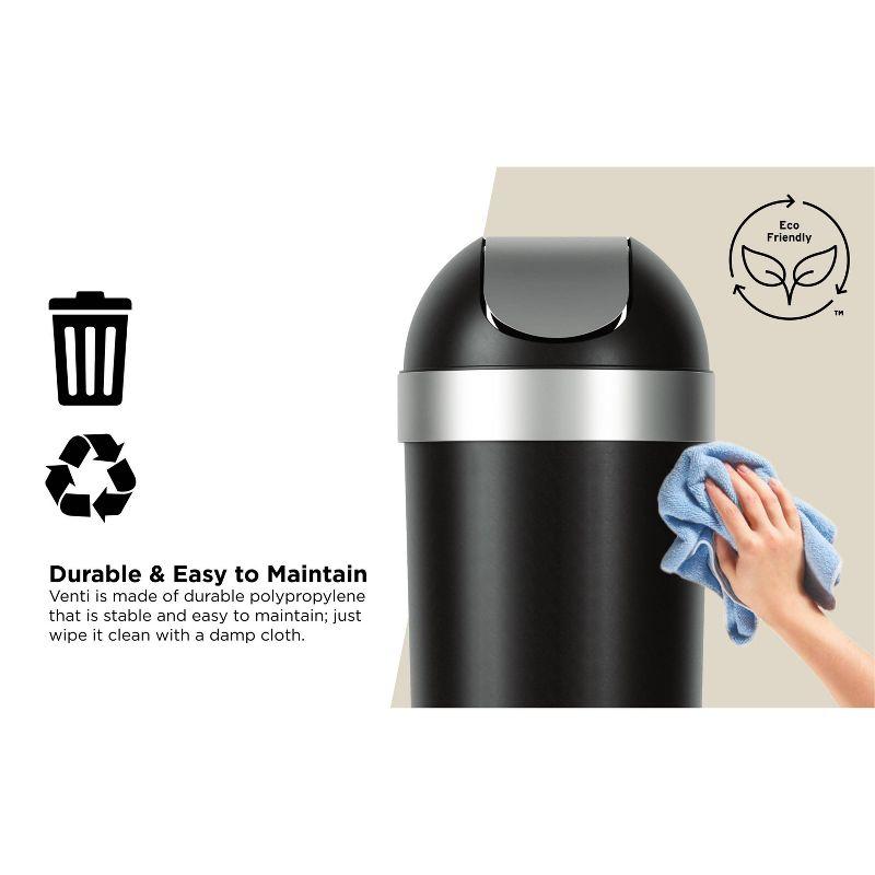 Umbra Venti Plastic Swing Top Kitchen Trash Can - 16 Gallons