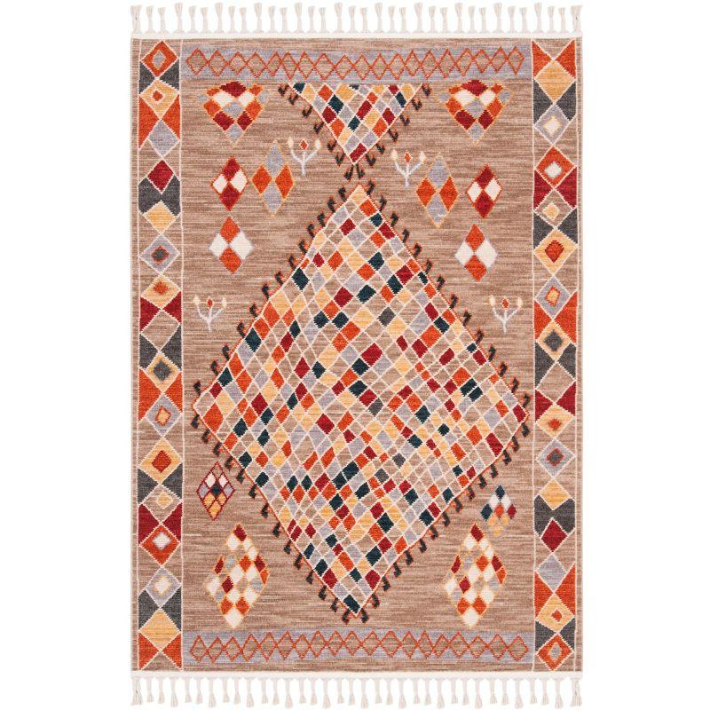 Bohemian Bliss Blue Medallion 5' x 7' Braided Cotton Rug