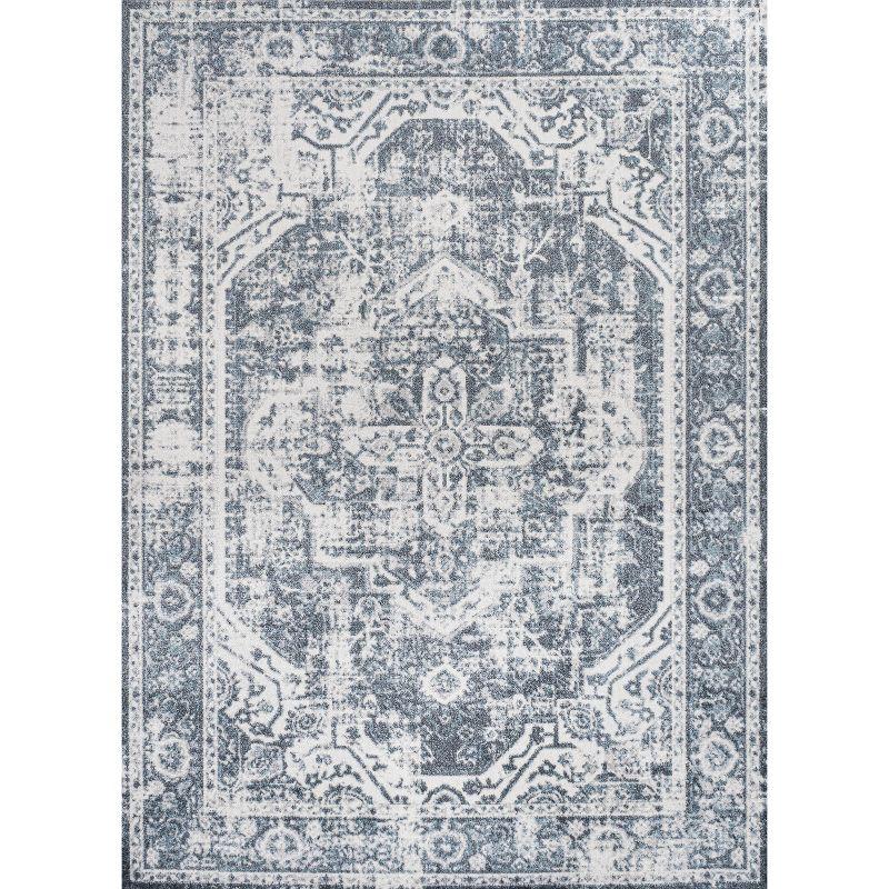 JONATHAN Y Keesha Bold Distressed Medallion Low-Pile Machine-Washable Indoor Area Rug