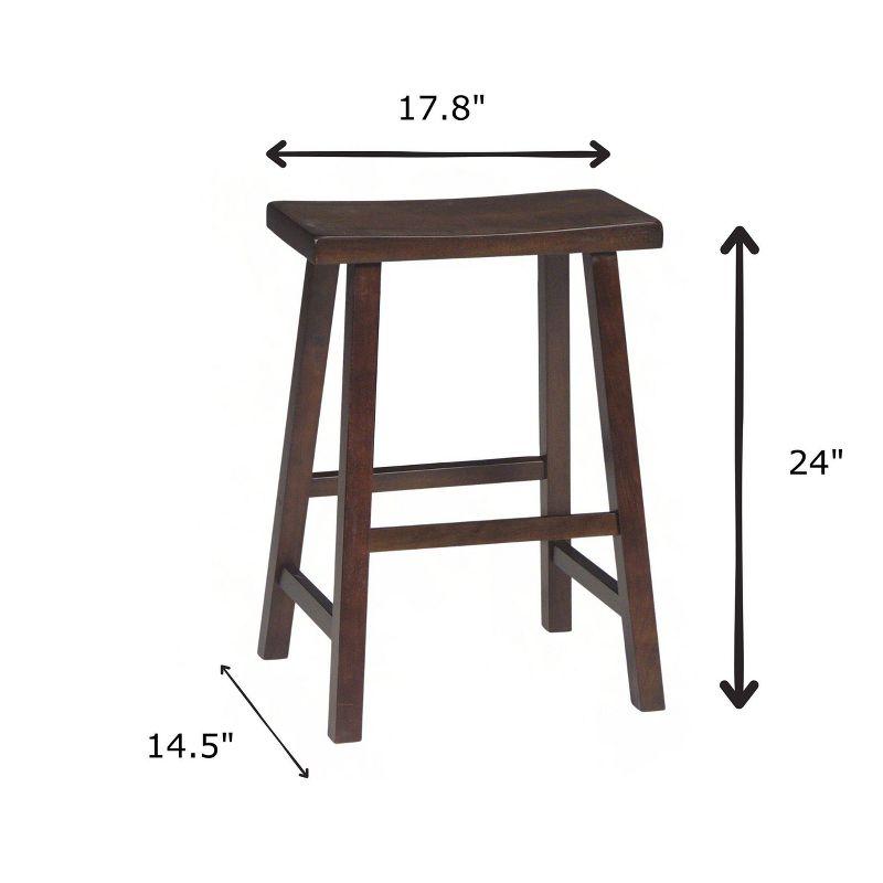 24" Saddleseat Counter Stool (Distressed Walnut)