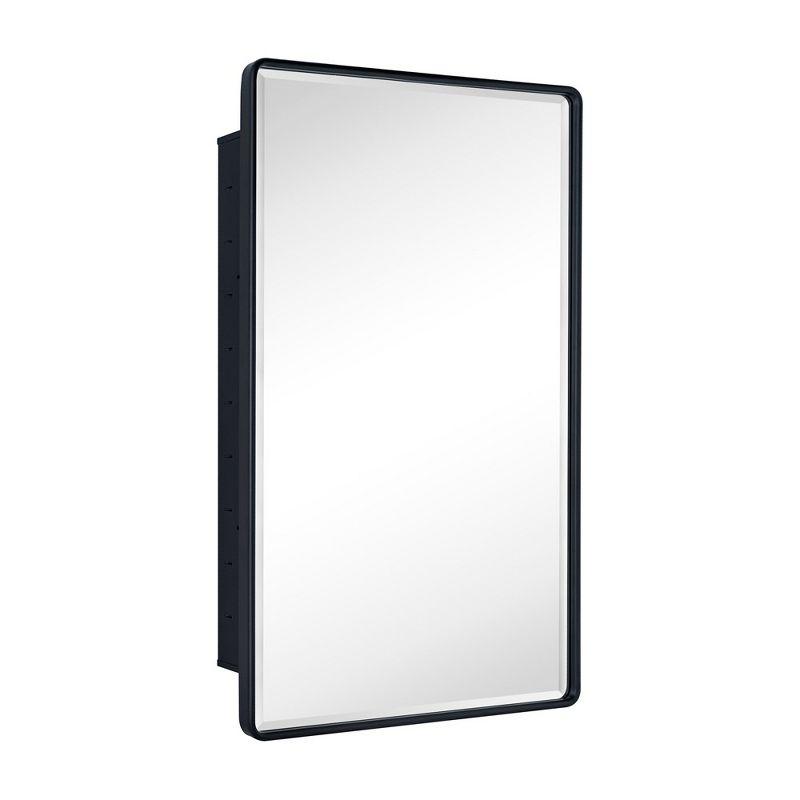 TEHOME Farmhouse Recessed Metal Rectangular Bathroom Medicine Cabinets with Mirror