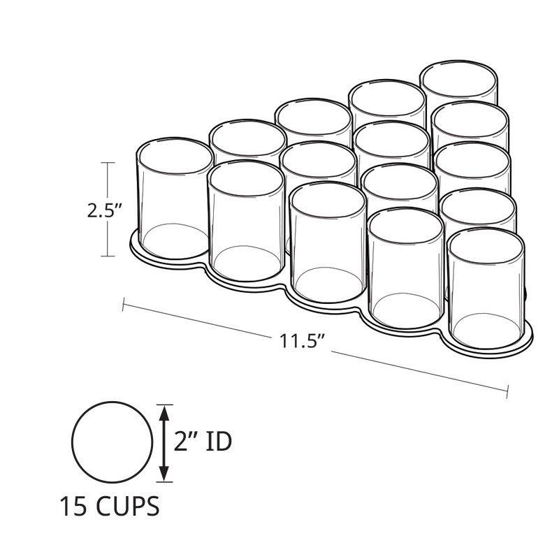 Azar Displays 15-Cup Triangular Display
