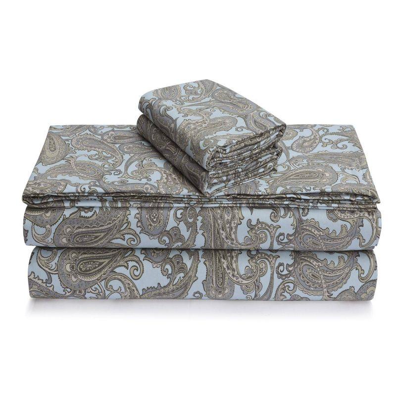 Tribeca Living Flannel Paisley Sheet Set