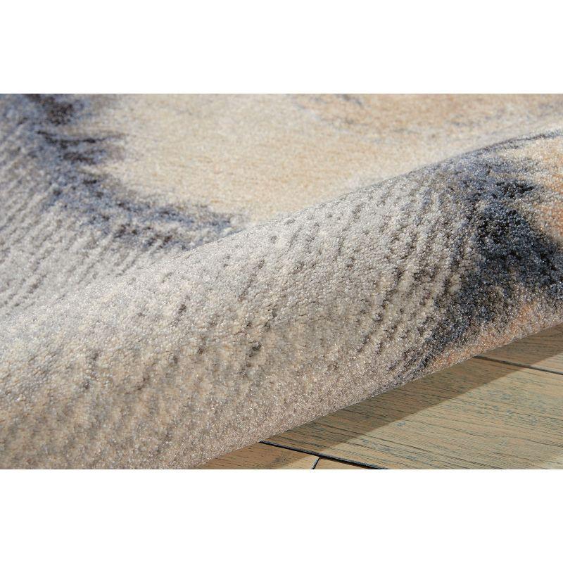 Nourison Maxell Modern Abstract Indoor Area Rug Grey 5'3" x 7'3"