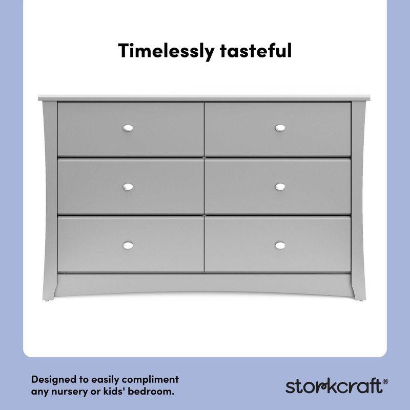 Crescent 6 Drawer Double Dresser