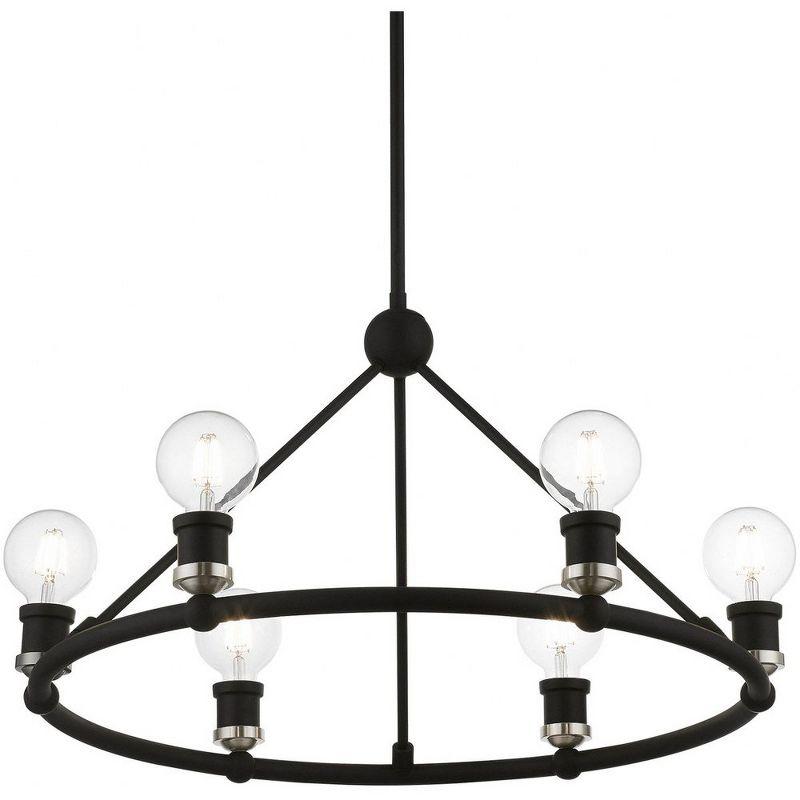 Livex Lighting Lansdale 6 - Light Chandelier in  Black/Brushed Nickel