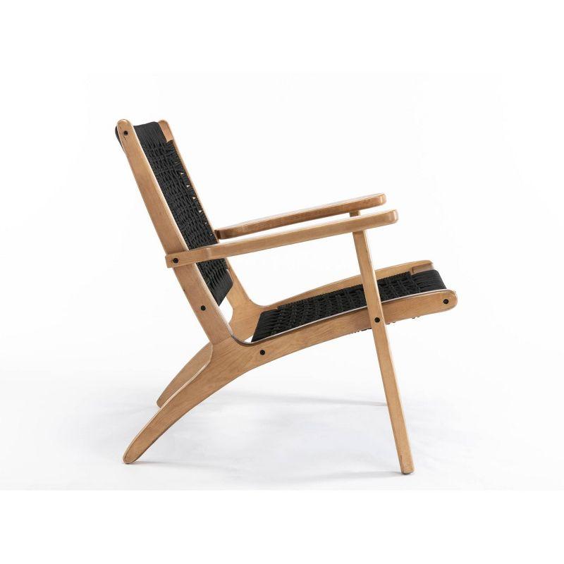 Boraam Harrison Woven Armchair: Modern Twill, Wood Frame, Spot Clean, 300lb Capacity