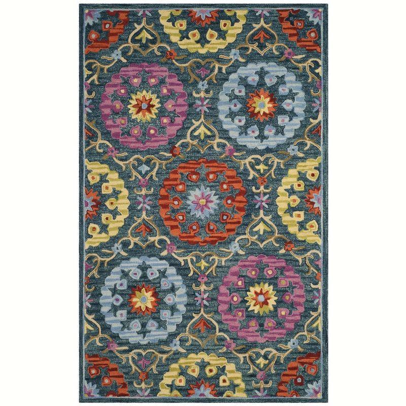 Suzani SZN328 Hand Hooked Indoor Area Rug  - Safavieh