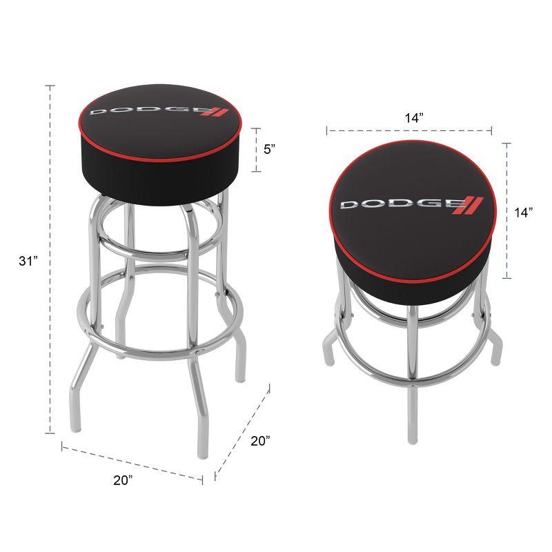 Swivel Upholstered 31'' Counter Stool with Metal Frame