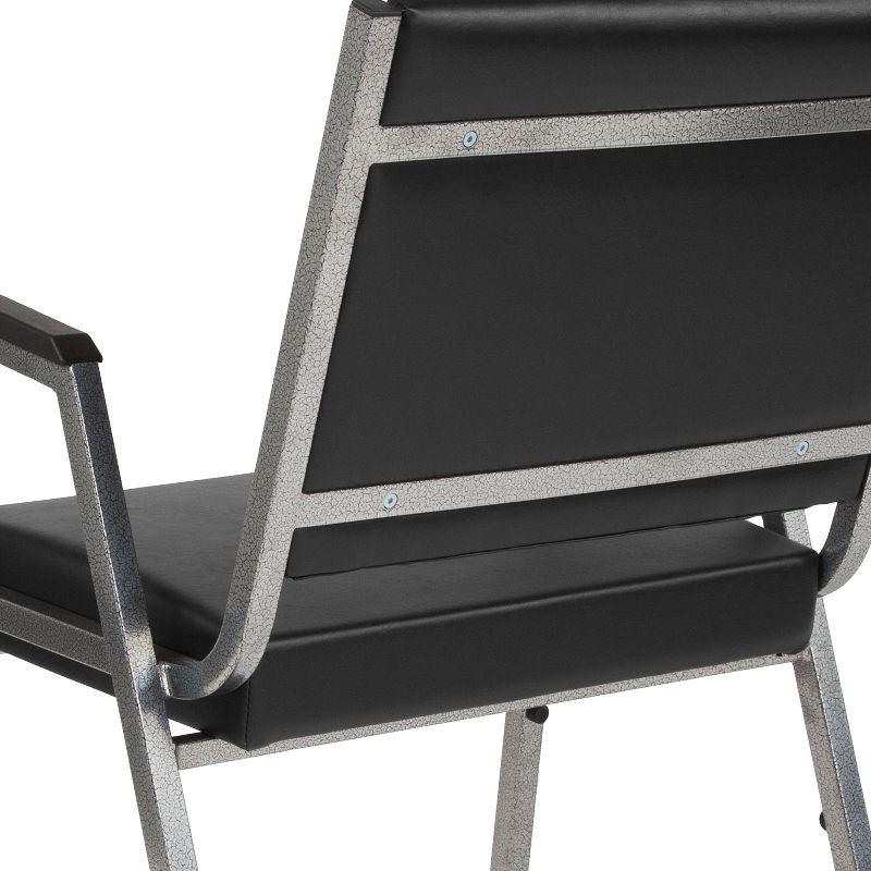 Flash Furniture HERCULES Series 1000 lb. Rated Black Antimicrobial Vinyl Bariatric Medical Reception Arm Chair