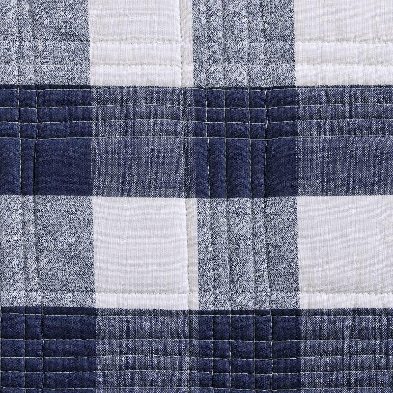 Lake House Plaid Reversible Quilt Set Blue - Eddie Bauer