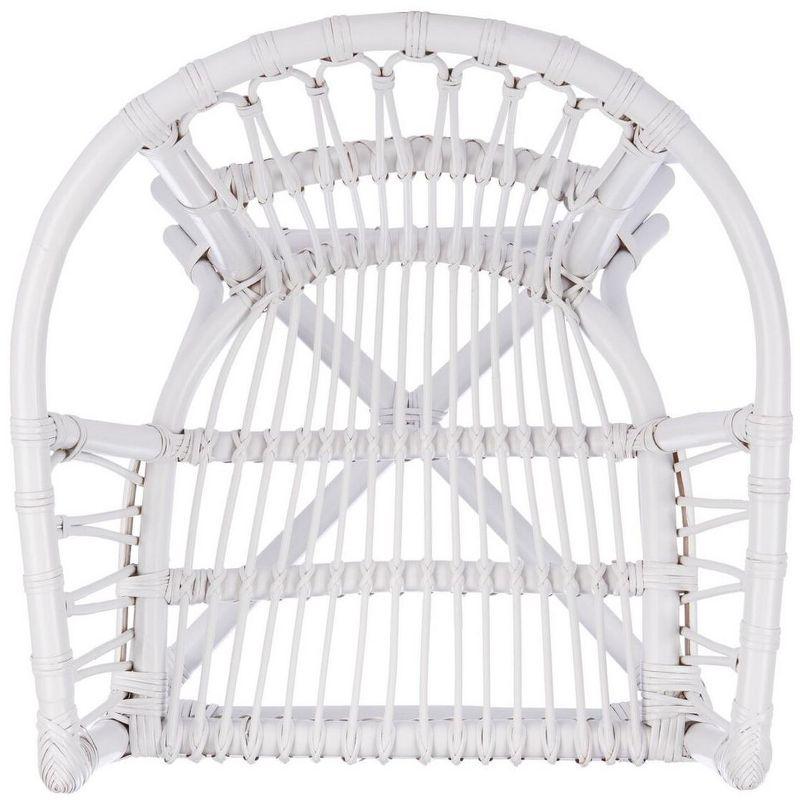 Adriana Rattan Accent Chair - Set of 2 - ACH6505 - White - Safavieh