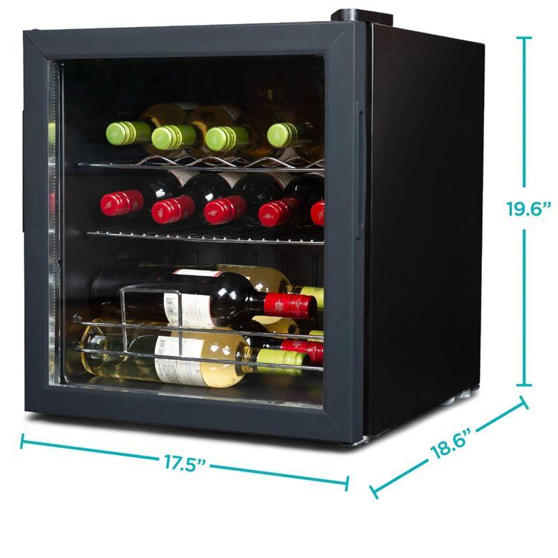 BLACK+DECKER BLACK+DECKER Wine Fridge 14 Bottles, Freestanding Wine Refrigerator with Compressor Cooling