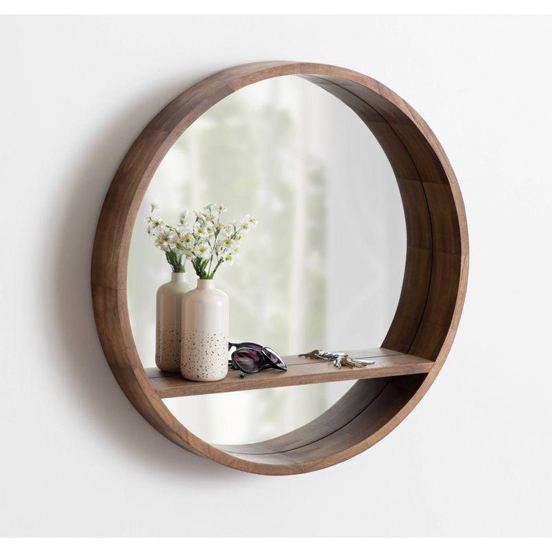 Shane Flat Wall Mirror with Shelves