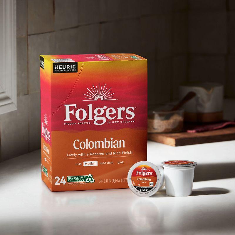 Folgers Colombian Medium Roast Coffee - Keurig K-Cup Pods - 24ct