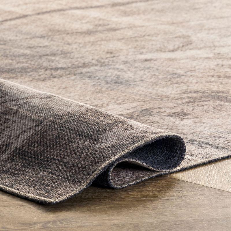 Nuloom Charmaine Abstract 8x12 Machine Washable Indoor Area Rug for Living Room Bedroom Dining Room Kitchen, Beige/Ivory