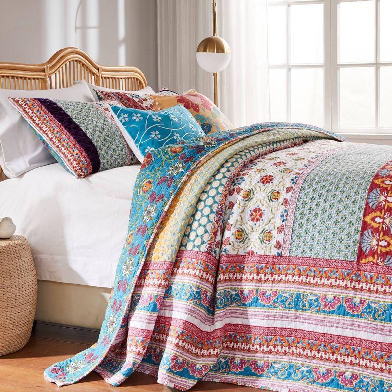 Thalia Boho Velvet Embellished Reversible Quilt Set