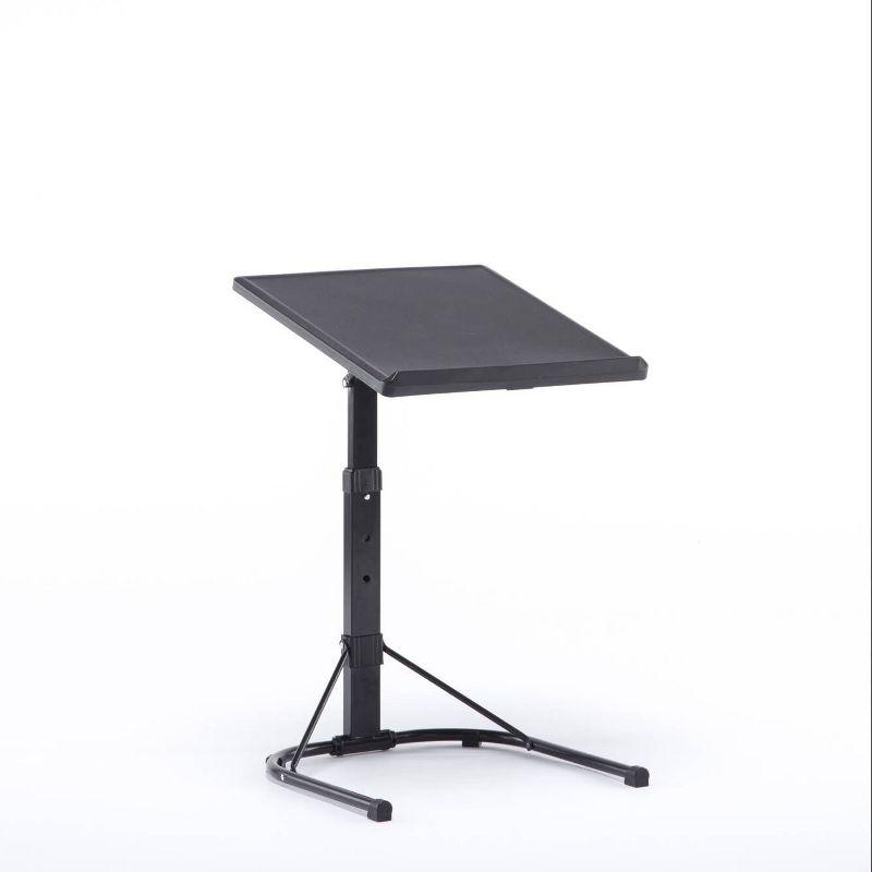 Peakform Adjustable Height Folding Tray Table Black