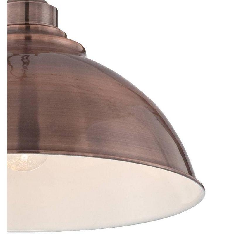 Franklin Iron Works Southton Copper Swag Pendant Light 13 1/4" Wide Industrial Rustic Dome Shade for Dining Room House Foyer Kitchen Island Entryway