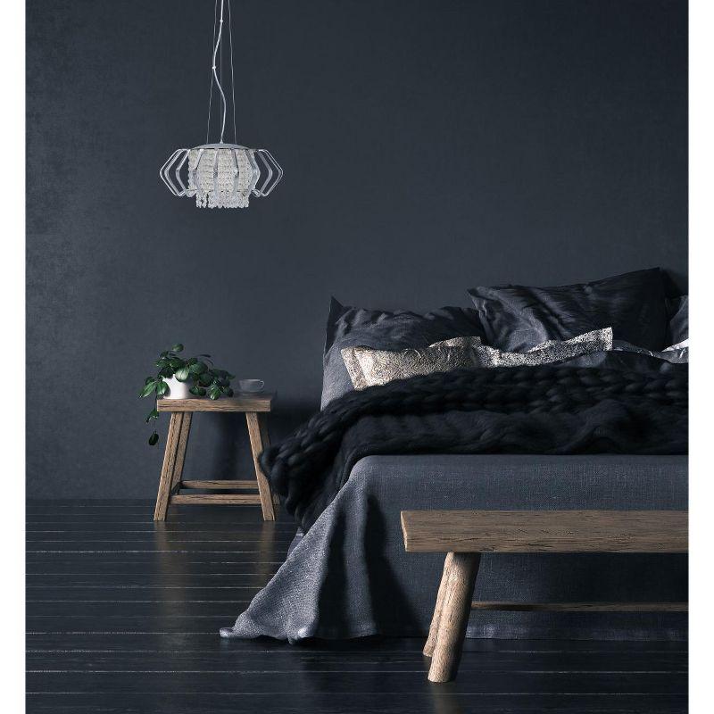Fania 5 Light 17.75" Pendant - PND6005 - Silver/Clear - Safavieh