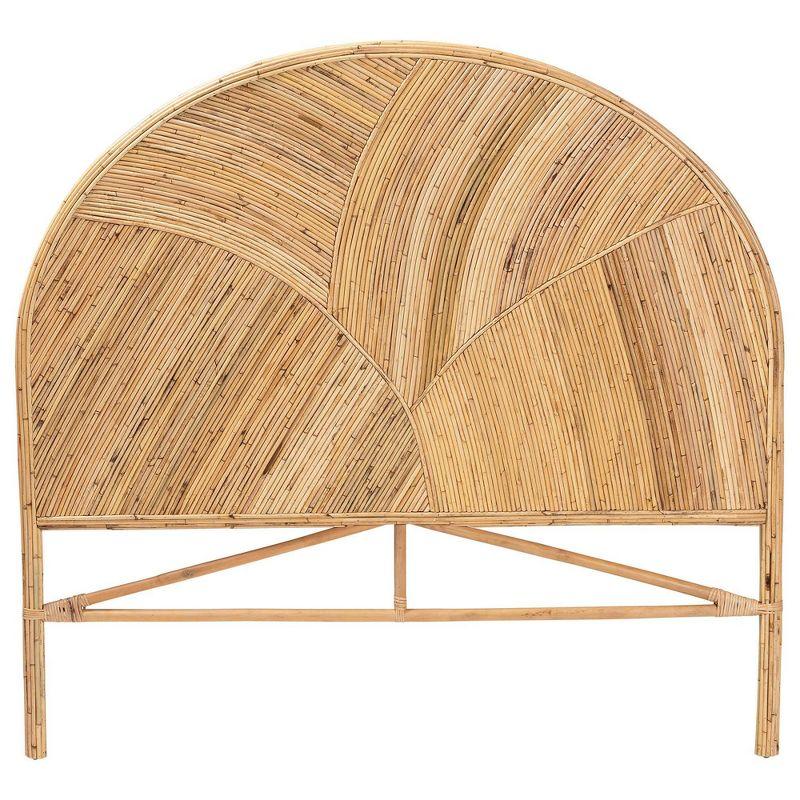 bali & pari King Seana Rattan Standalone Headboard Honey: Bohemian Design, No Mount Needed