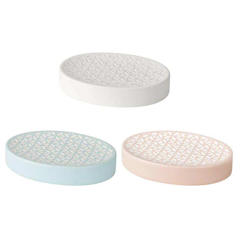 Felix Soap Dish White - Allure Home Creations: Ceramic Holder for Bathroom, Hand Wash Care